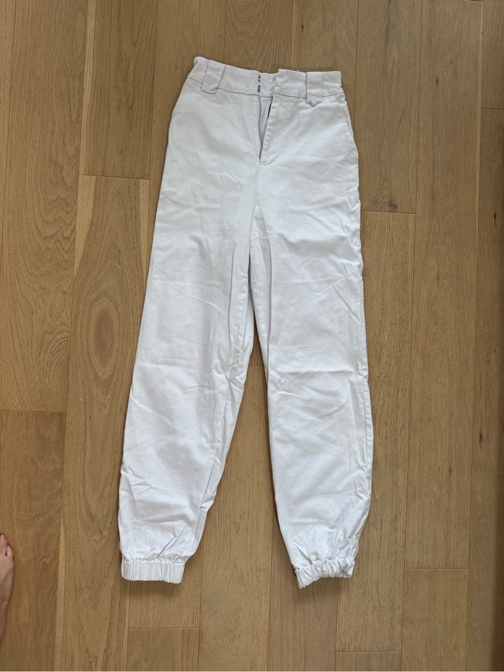 I.AM.GIA White Elastic Cuff High-Waist Jogger Trousers